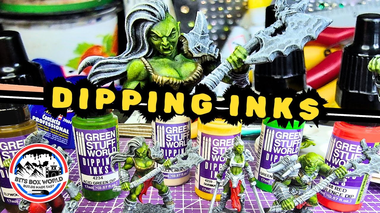 FIRST TIME USING DIPPING INKS - Speed Painting Minatures #greenstuffworld