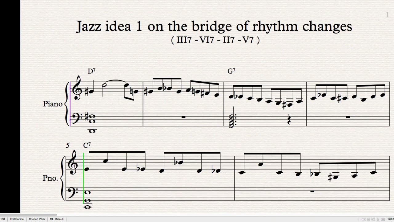 Lesson 13 - Jazz idea 1 on the bridge of rhythm changes