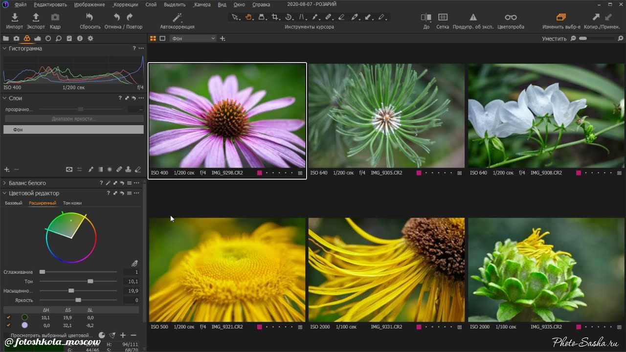 Локальный контраст и цветокоррекция зелёного в Capture One