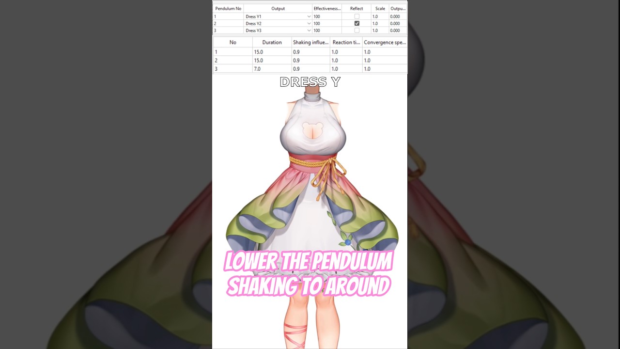 GUIDE how to rig skirt or dress in Live2D cubism. Parametres and physics #live2d #guide #vtuber