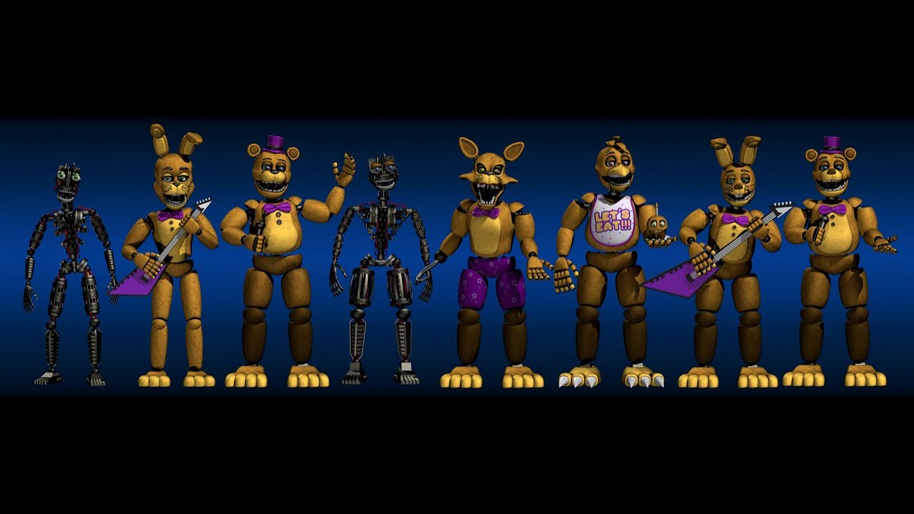 All Springlock Animatronics Sing I'm Blue Da Ba Dee