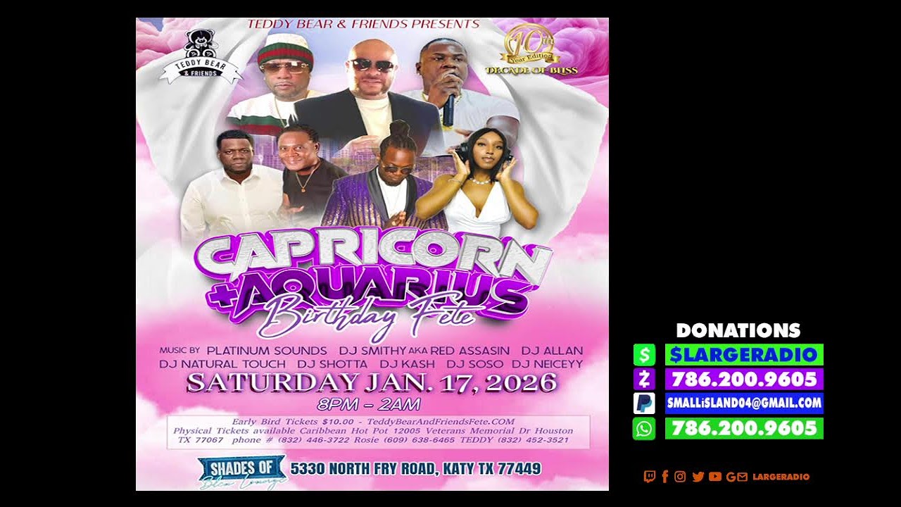 Dec 13 - StanMan and SoSo  Live on LargeRadio.com Soca Saturdays