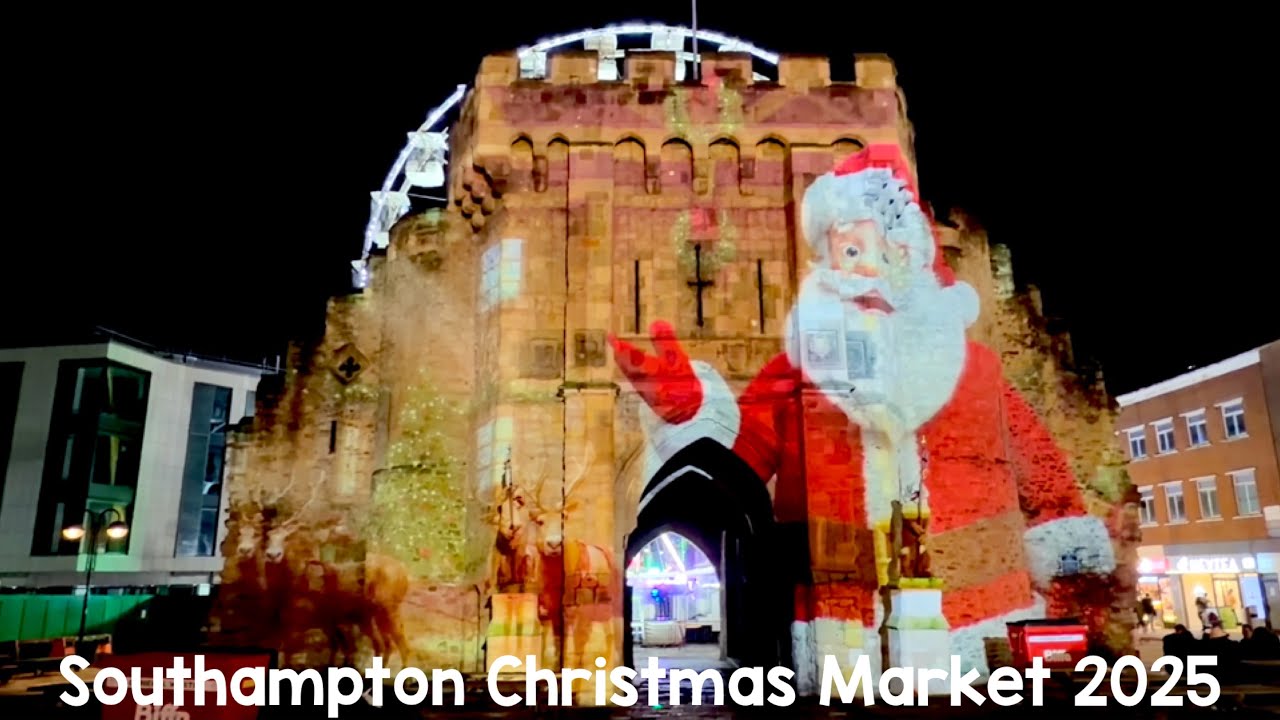 Southampton Christmas Market 2025 | DeLightful Christmas Lights Projection | Ola Blanco YTv