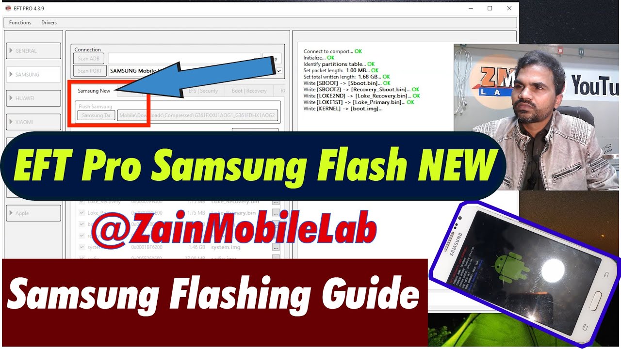 eft pro se samsung mobile flash kese kre.