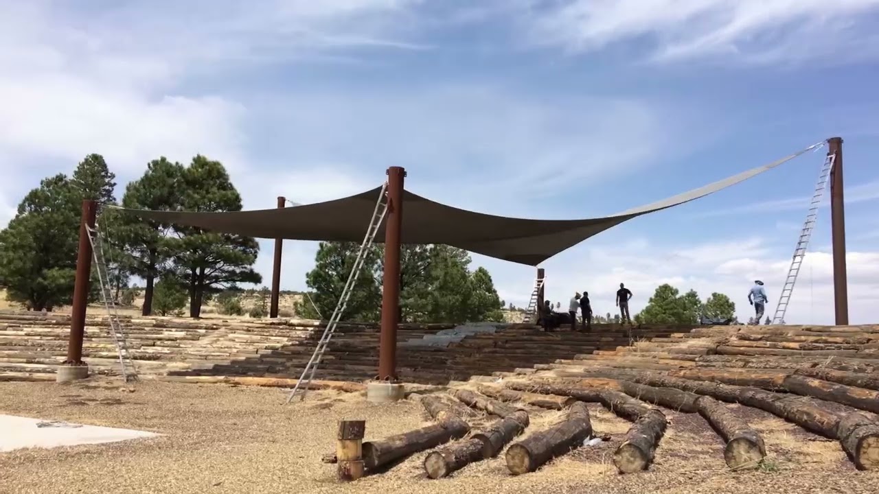 Large Custom Shade Sail Installation Video