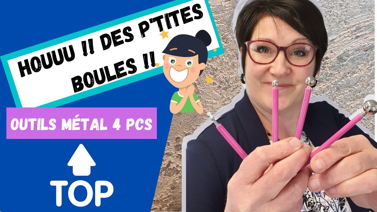 Utiliser les petites boules métalliques pour créer des décors psychédéliques sur argile crue !