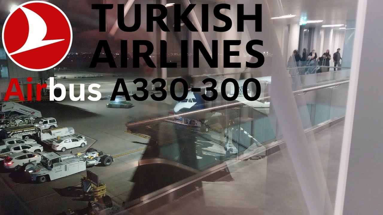 1080P Turkish Airlines Airbus A330-300 Istanbul IST🇹🇷 To Medina MED🇸🇦 Economy Class