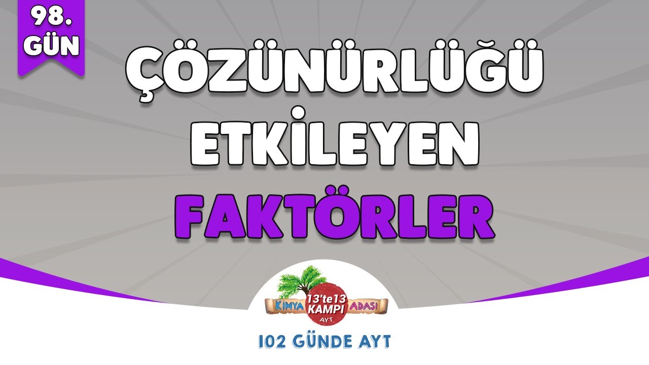 📌98.GÜN l Çözünürlüğü  Etkileyen Faktörler🤓 Kimya Adası #aytkimya