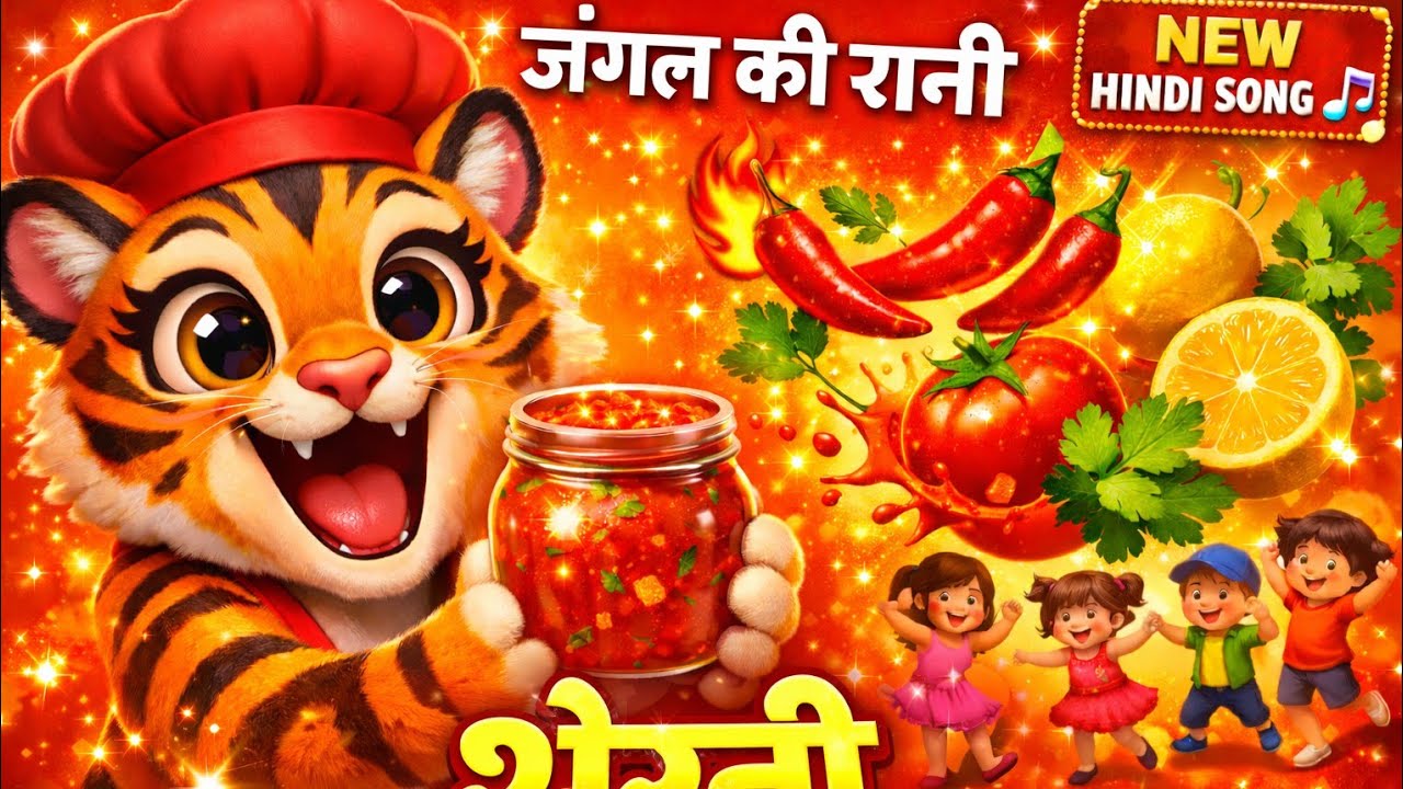 Jungle Ki Rani Sherni 🐯🌶️ | जंगल की रानी शेरनी Hindi Kids Song | बच्चो के लिए गाने | Nursery Rhymes 