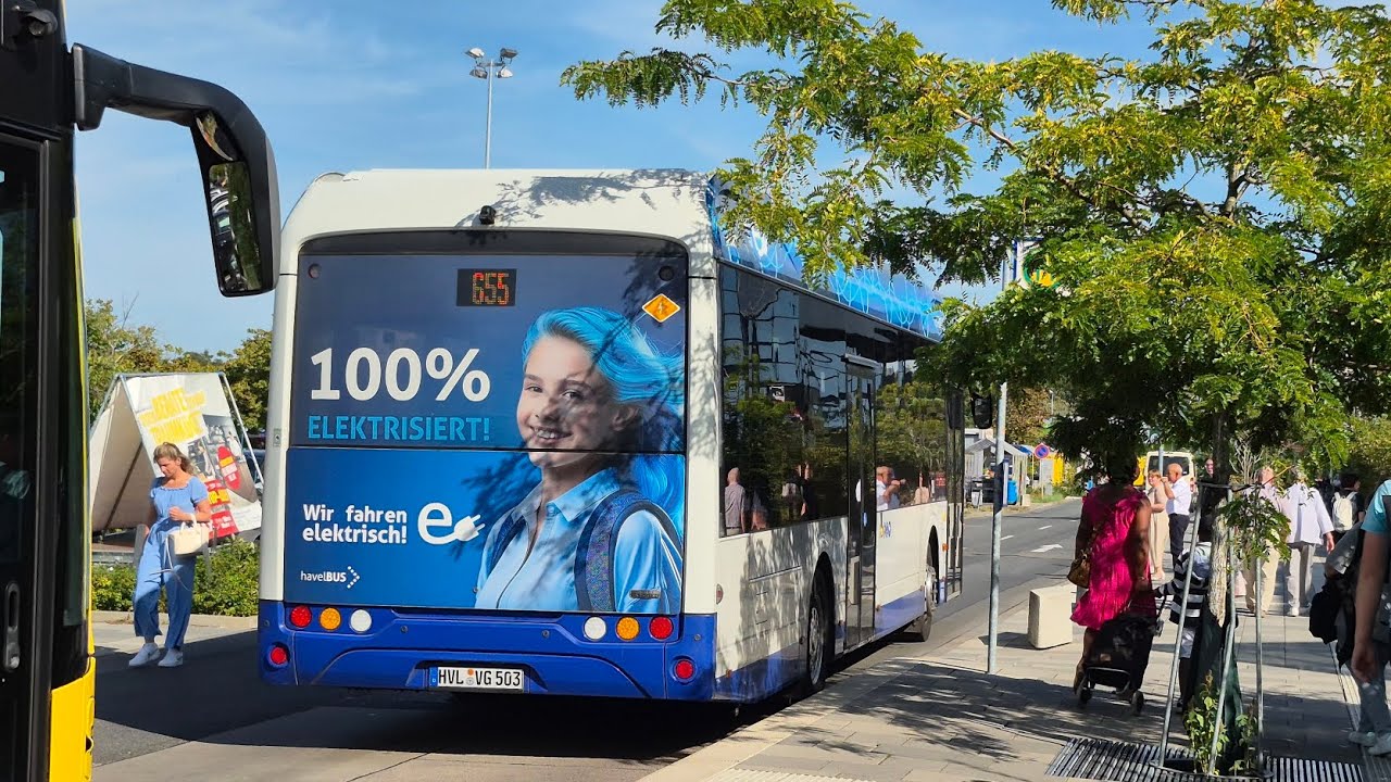 Havelbus | Mitfahrt im kompletten 655 von Falkensee, Bahnhof bis Dallgow-Döberitz, Havelpark im BYD