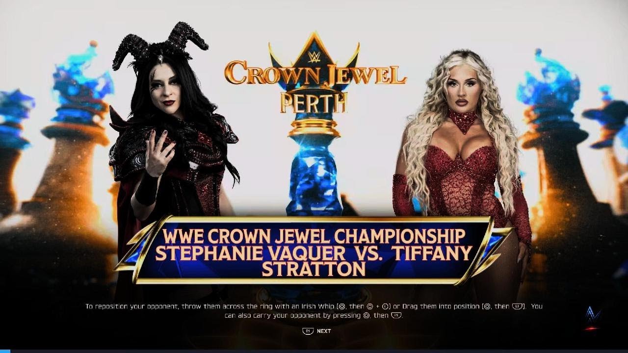 WWE 2K26 STEPHANIE VAQUER 🆚 TIFFANY STRATTON WWE CROWN JEWEL CHAMPIONSHIP