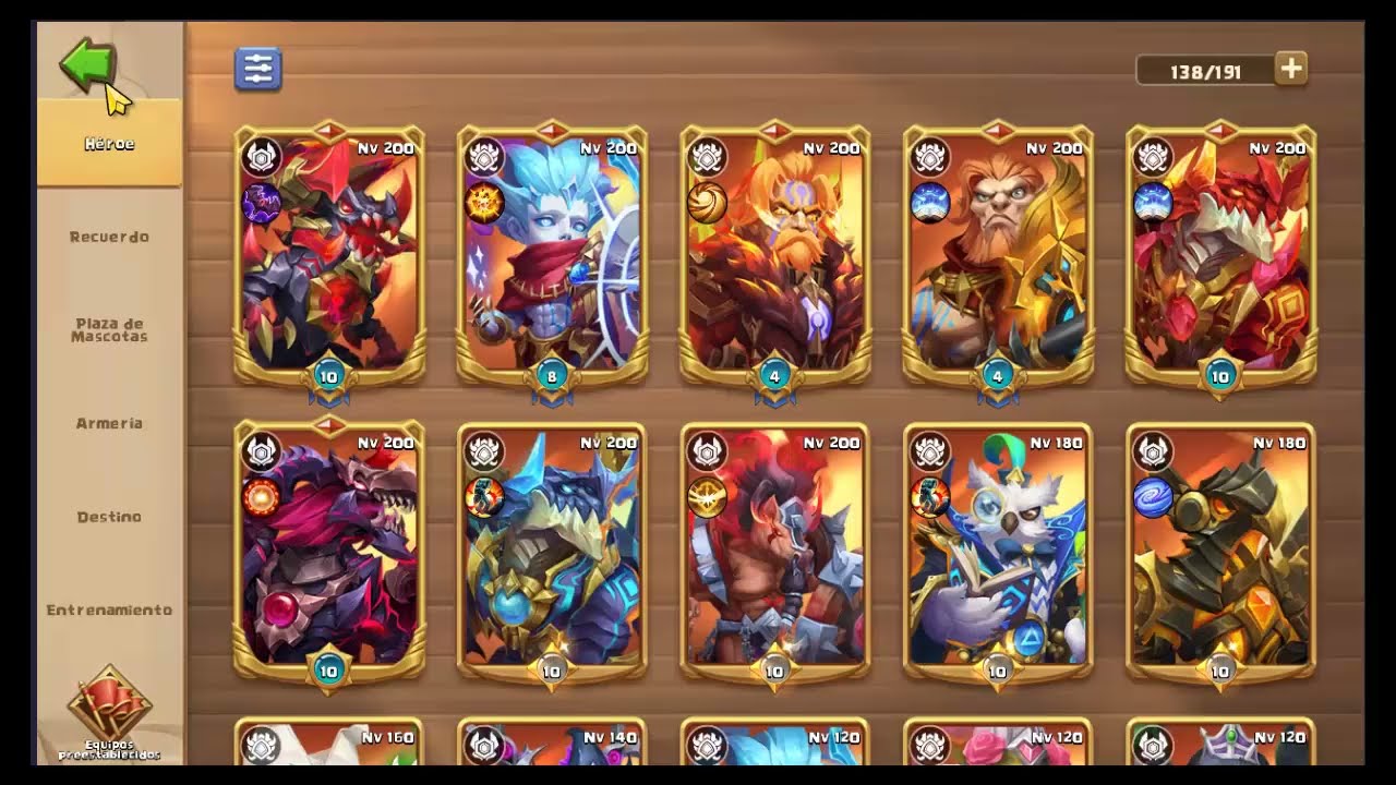 &iquest;Como equipar tus heroes en Castillo furioso? Solucion