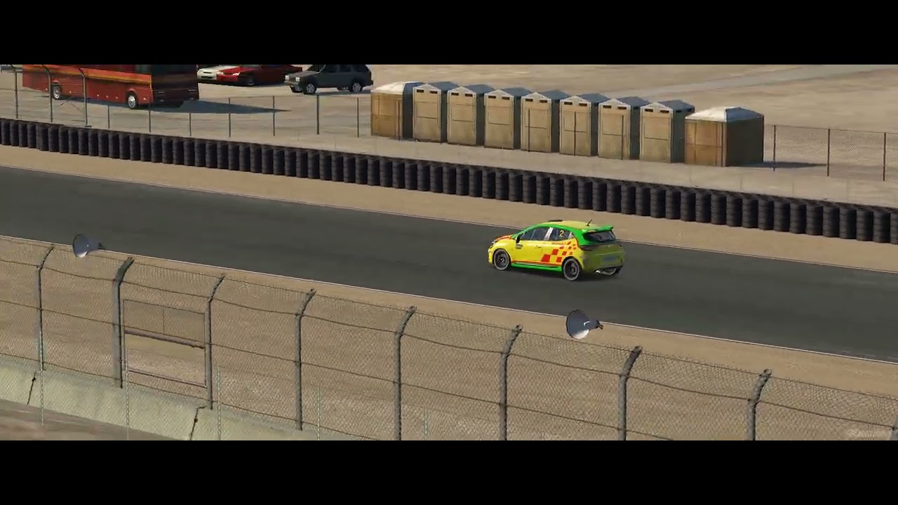 iRacing - Renault Clio Cup on Laguna Seca. First lap insane save in corkscrew.