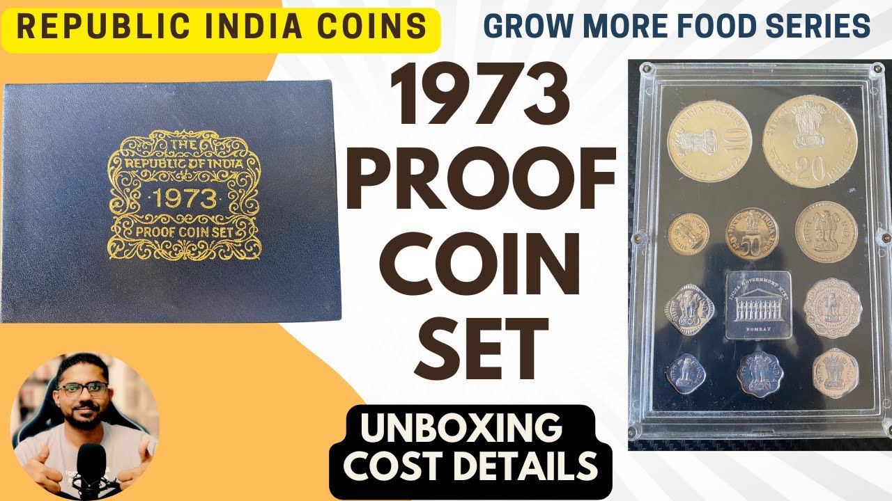 Rare Unboxing 1973 Proof Coin Set ! Republic India | Grow More Food Series