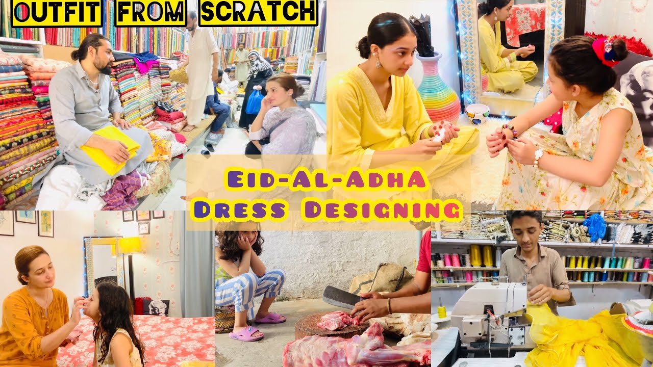 How I Designed My Dress For Eid || My Eid Outfit From Scratch || Summer Special Dress Designing