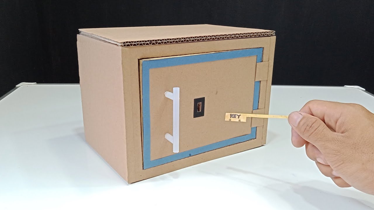how to make a safe lock box out of cardboard