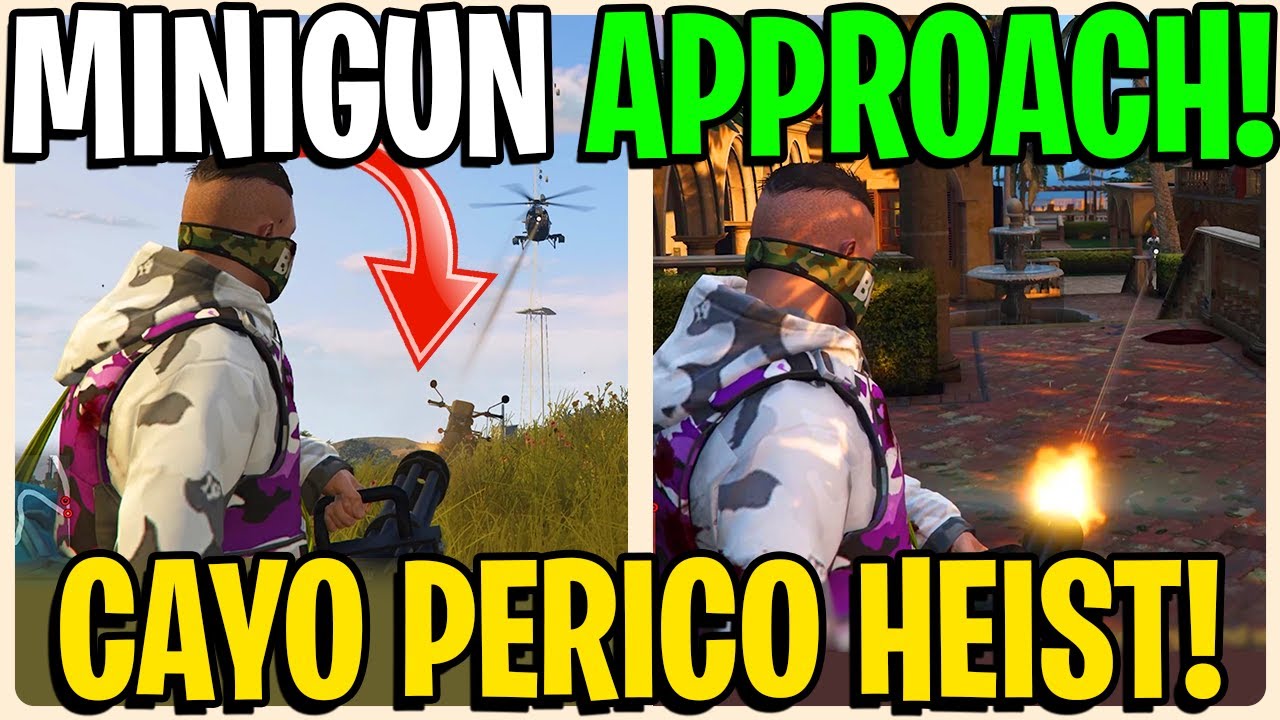 MINI GUN IN CAYO PERICO HEIST! FULL AGGRESSIVE! GTA 5 ONLINE!