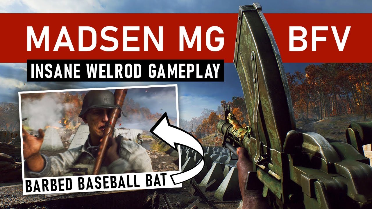 Madsen MG, Welrod & Barbed Baseball Bat Gameplay | Unreleased Battlefield 5 Weapons in Action