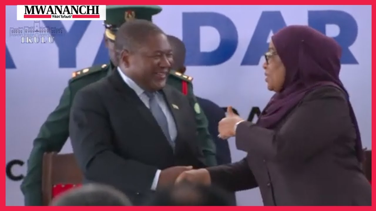 RAIS WA MSUMBIJI ATIMIZA AHADI YAKE YA KUONGEA  KISWAHILI, AMFURAHISHA RAIS SAMIA