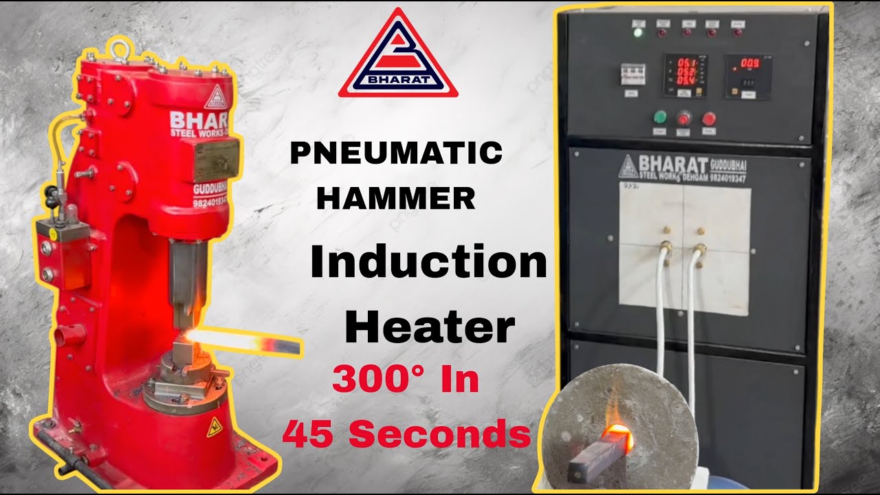 15Kg Pneumatic Power Hammer And Induction Heating Machine Demo