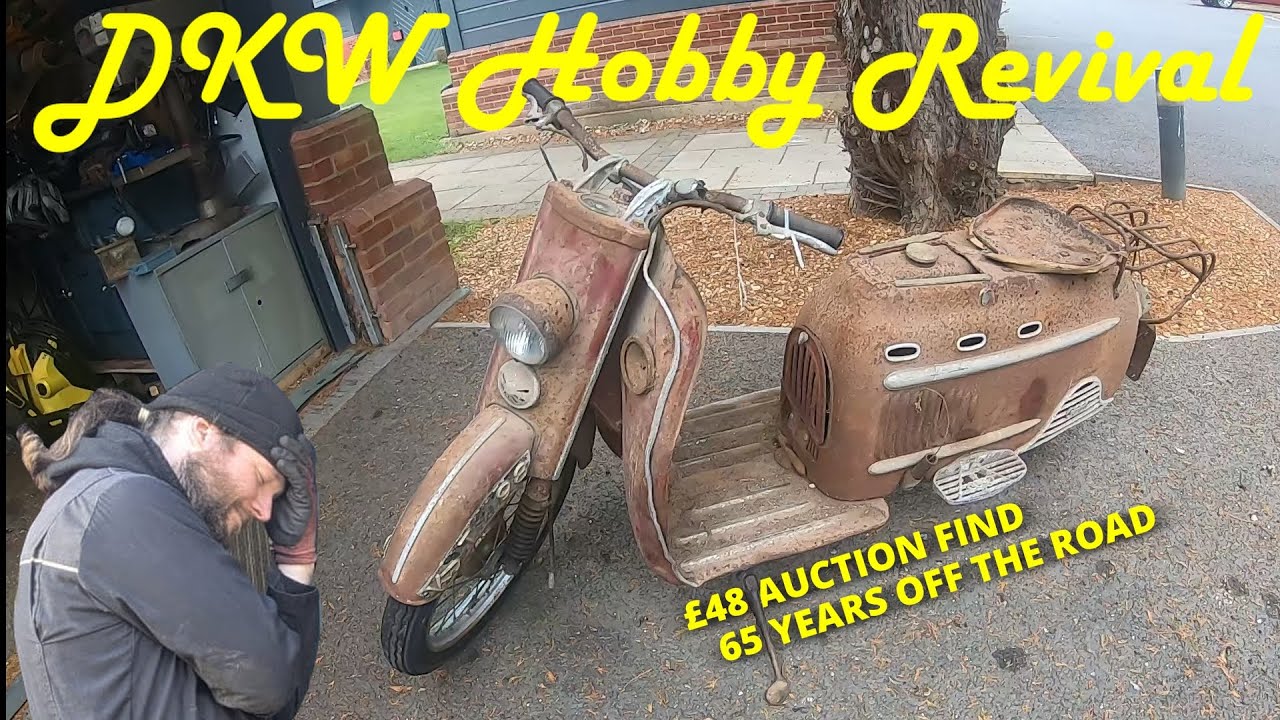 Attempting to revive this barn find DKW Hobby moped after 65 years off the road!