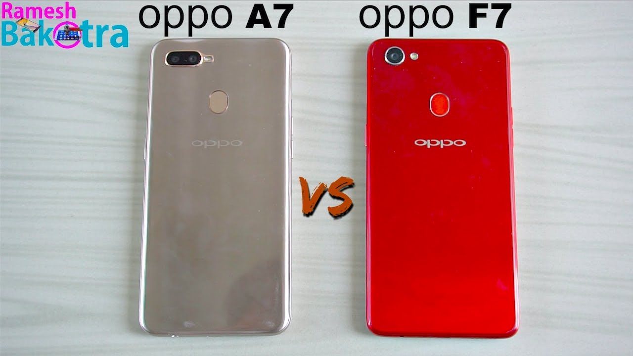 Oppo A7 vs Oppo F7 Speed Test and Camera Comparison