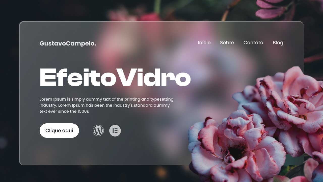 Efeito Vidro no Elementor | Card com Fundo Desfocado no WordPress