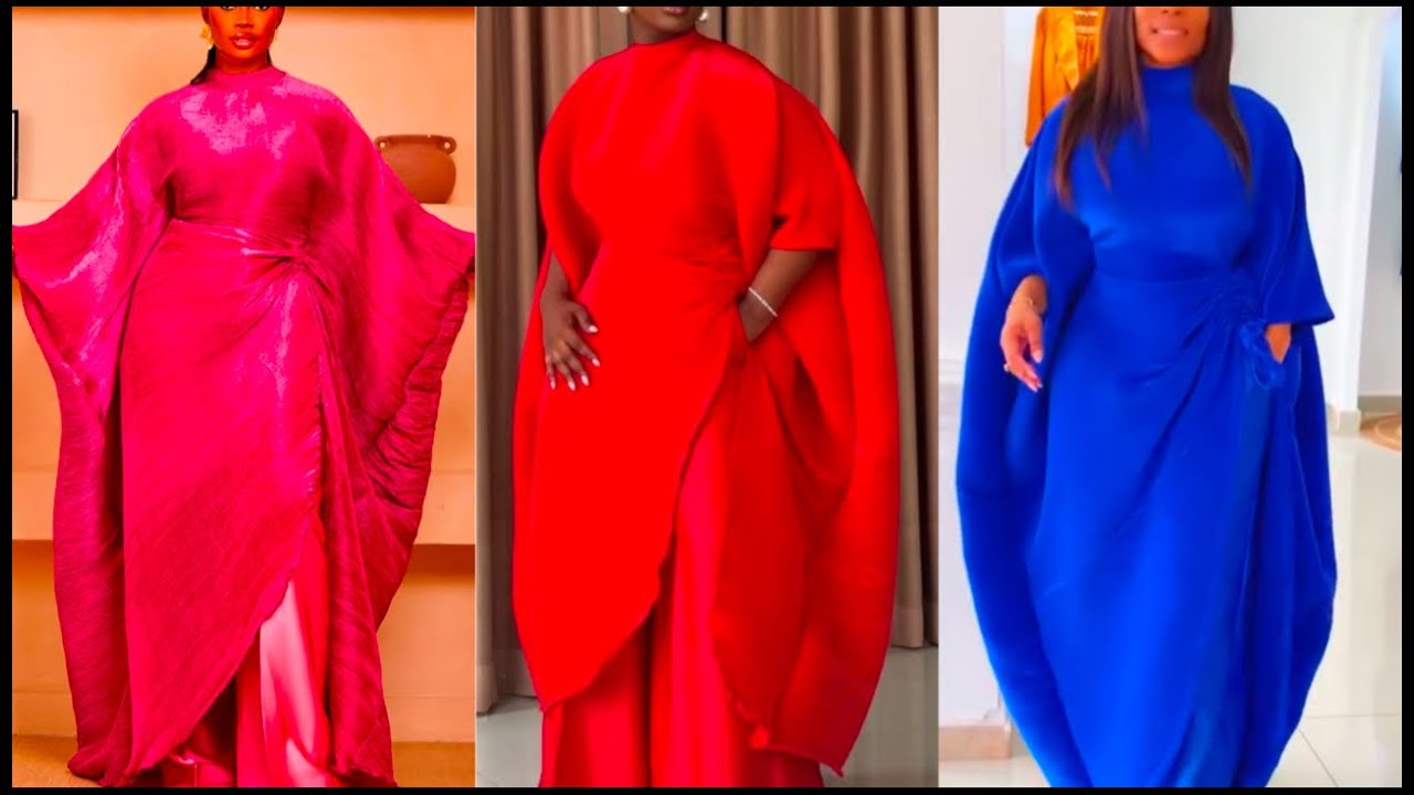 How To Cut And Sew A Trendy  Bubu With Side Drawstring And Inner Belt
