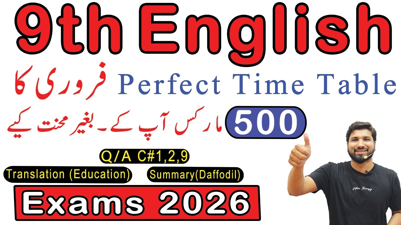 9th Class English Smart Syllabus 2026, Class 9th English Guess Paper 2026,9th English Pairing Scheme