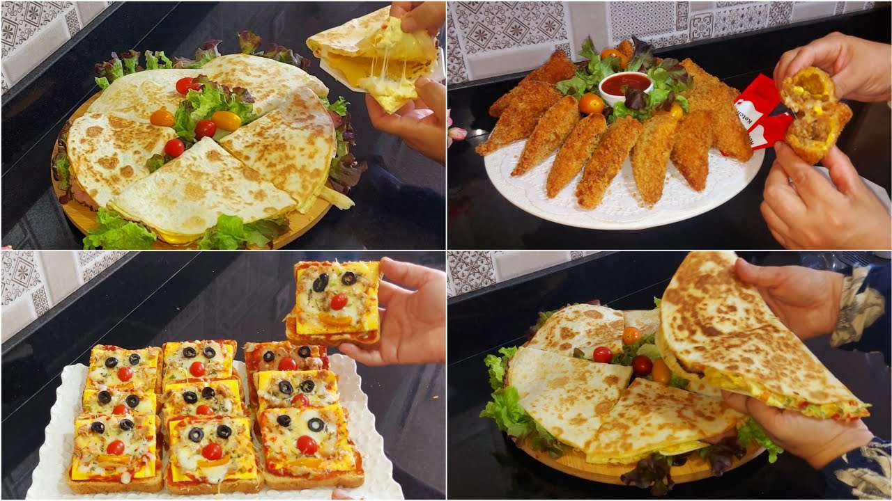 هنيتك اسبوع كااامل من التخمام 🤔اقتراحات متنوعه بخبز الطورتيلا والطوسط 😍لوجبات غذاء او عشاء المدرسه 💃