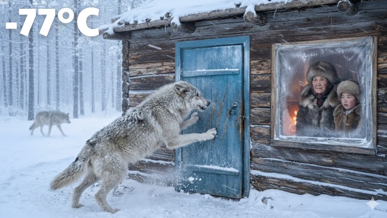 Brutal Blizzard at –77°C | Lone Widow and Grandchild Protect Sheep from Wolves