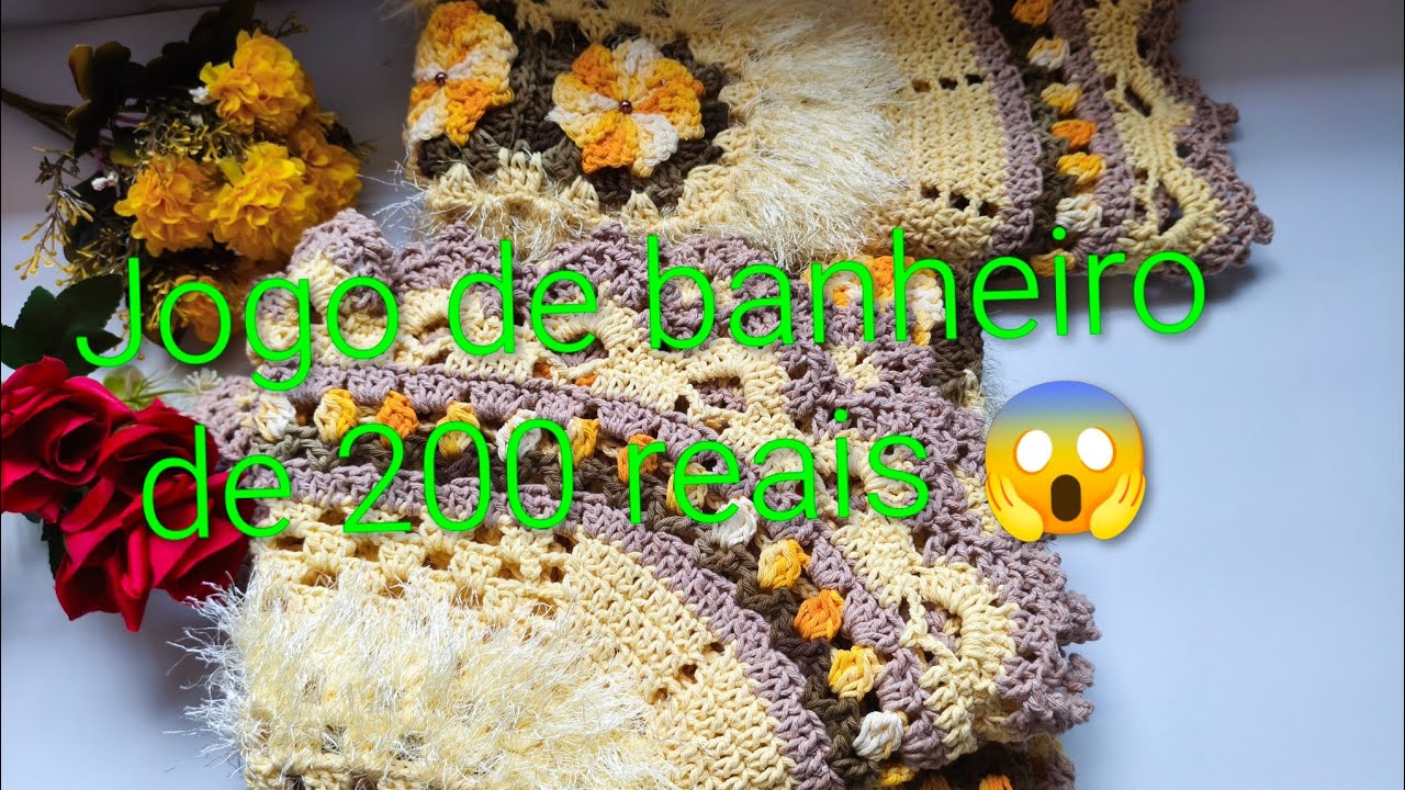 Vlog jogo de banheiro modelo luxo com tulípas.Esse jogo estou vendendo por 200 reais aqui no ateliê.