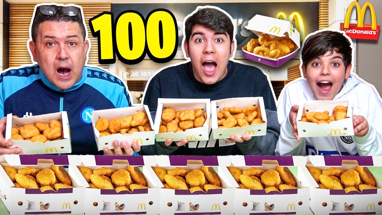 100 McNUGGETS CHALLENGE vs SHALE, CHEF FRANCO & CHRISTIAN!!