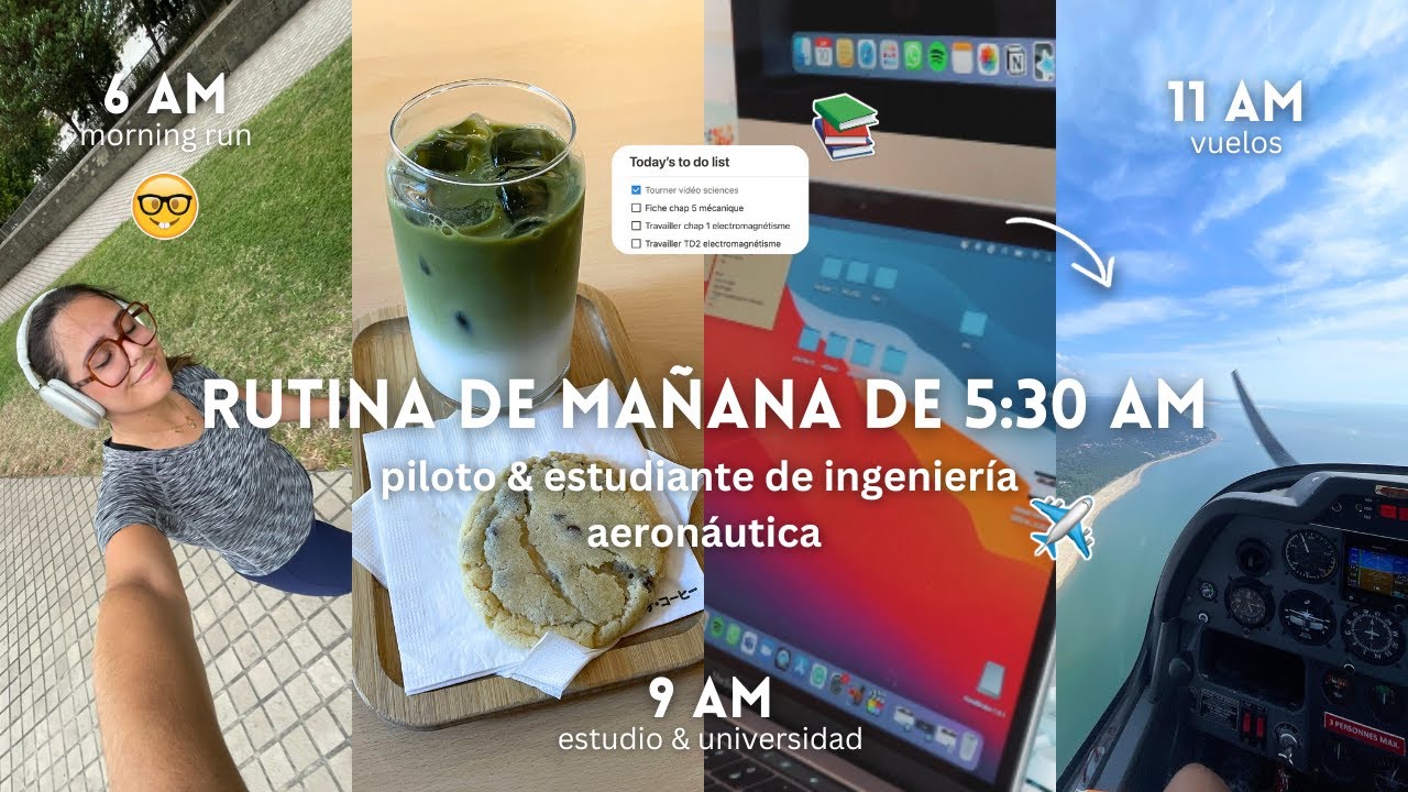 La Rutina de Mañana de 5:30 AM de una Estudiante de Ingeniería Aeronáutica & Piloto en Francia