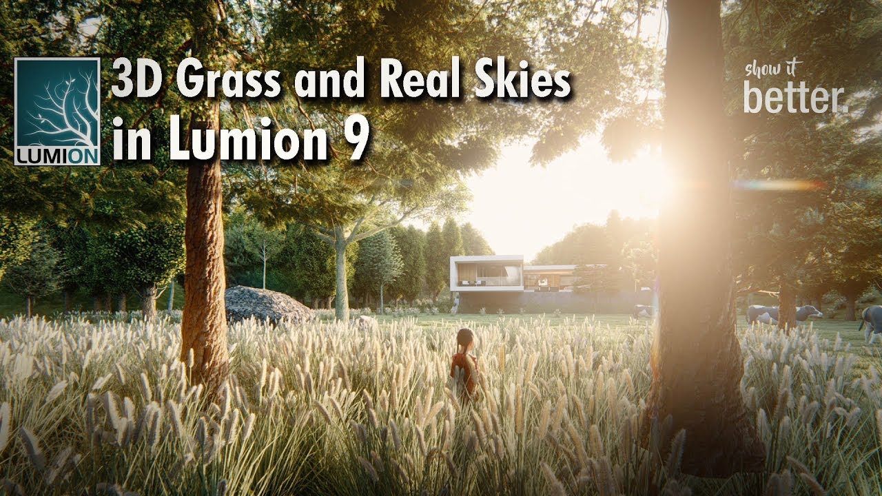 Applying the 3D Grass and Real Skies in Lumion 9