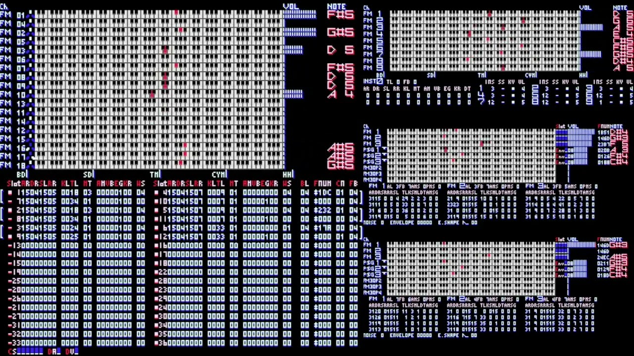 [Original] Poolside (2xOPN + OPL3 + OPLL, Nano Drive 7)