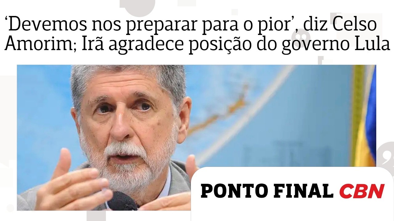 &lsquo;Devemos nos preparar para o pior&rsquo;, diz Celso Amorim; Ir&atilde; agradece posi&ccedil;&atilde;o do governo Lula