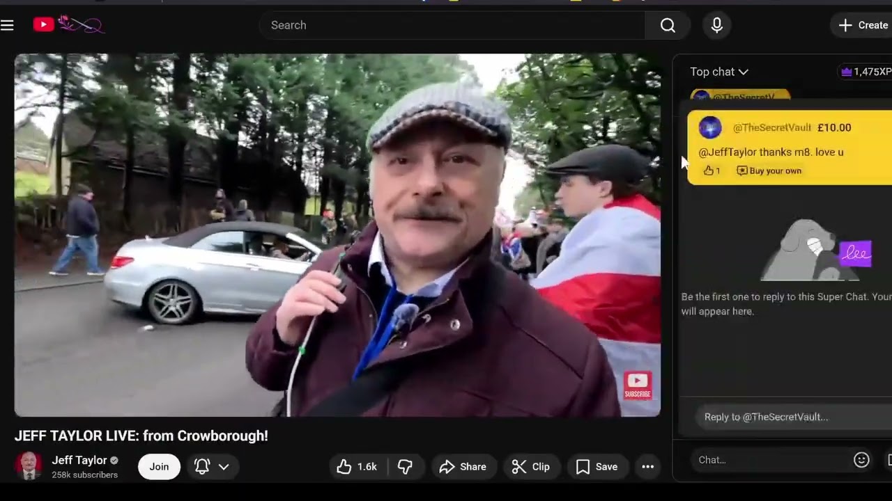 Джефф Тейлор выразил поддержку THESECRETVAULT на протестном марше.