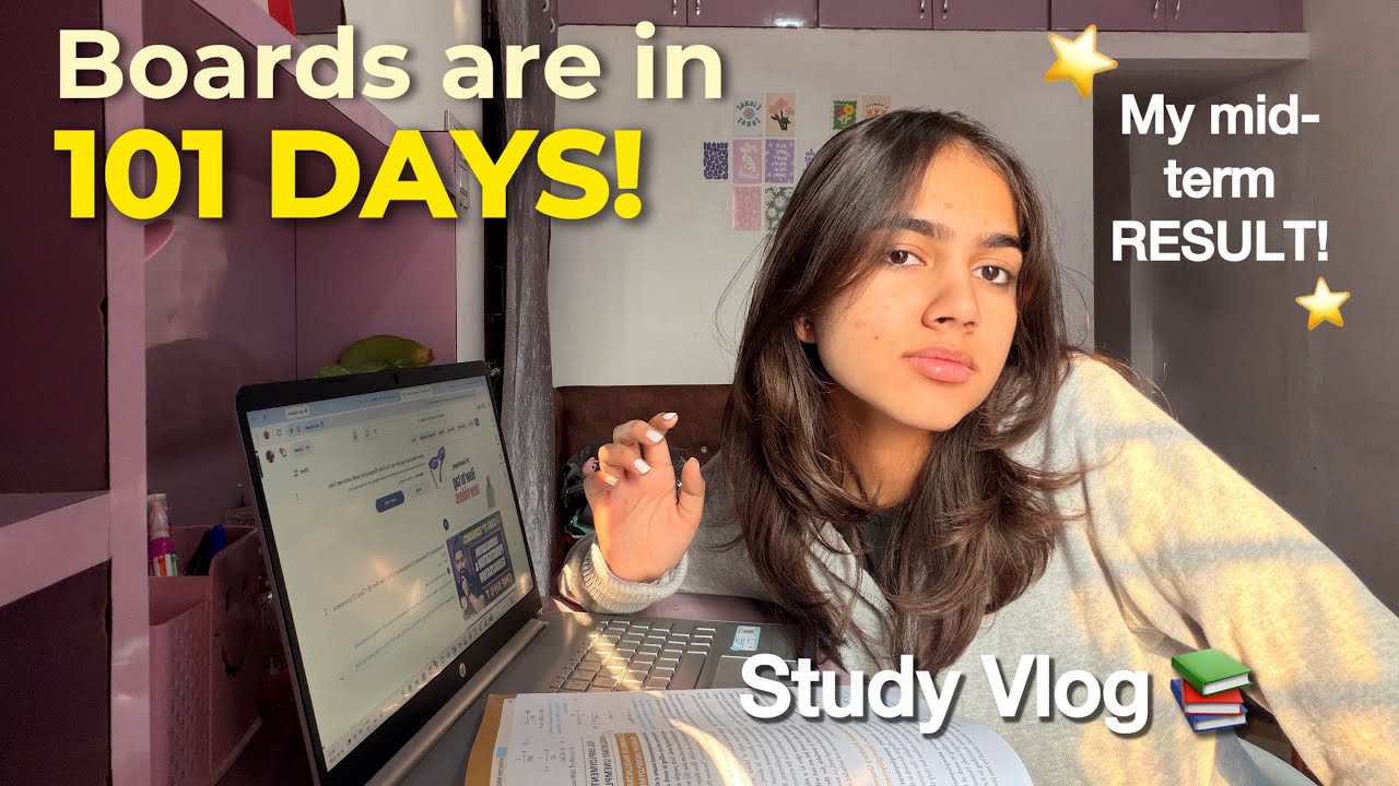 101 DAYS TO BOARD EXAMS 2027!! 🥲 Study with me 📚⭐️ CBSE 12th Grader | VLOG