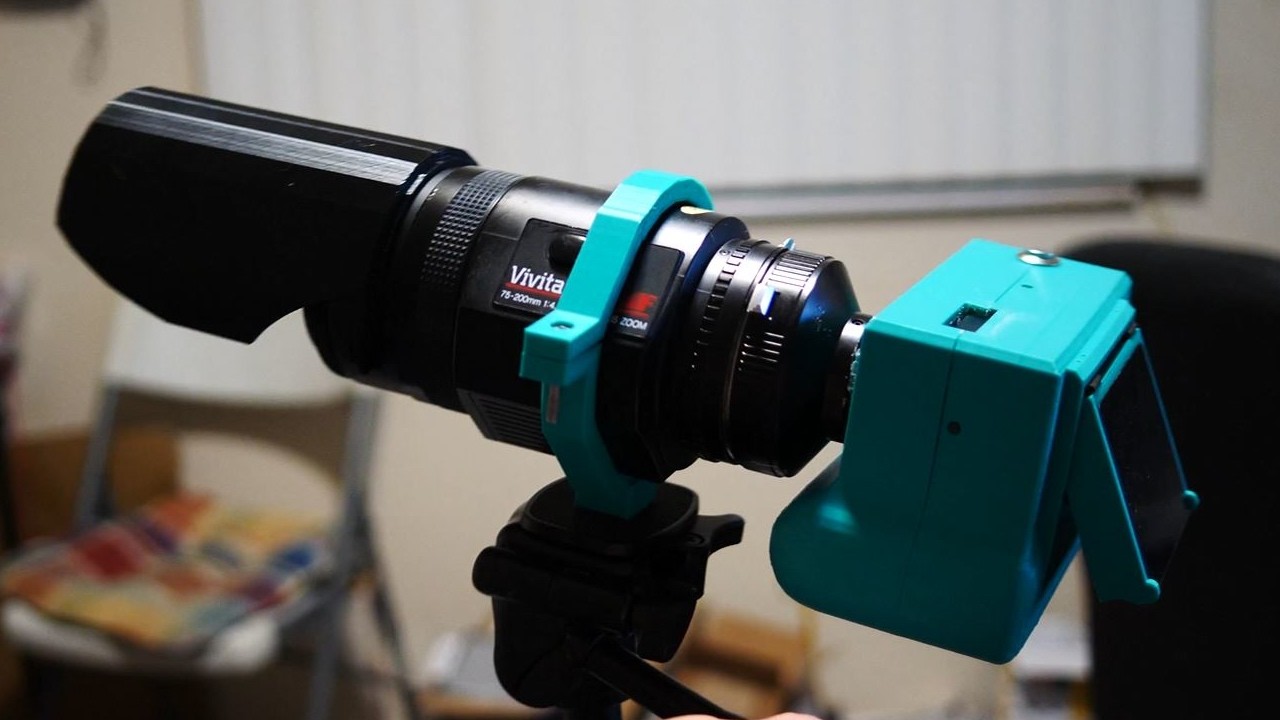 Designing a basic tripod mount and lens hood for Vivitar 75-200mm AF lens