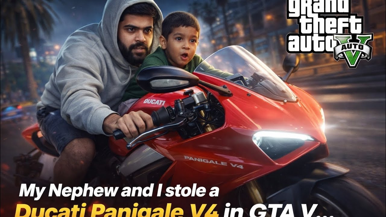 My Nephew and I stole a Ducati Panigale V4 in GTA V