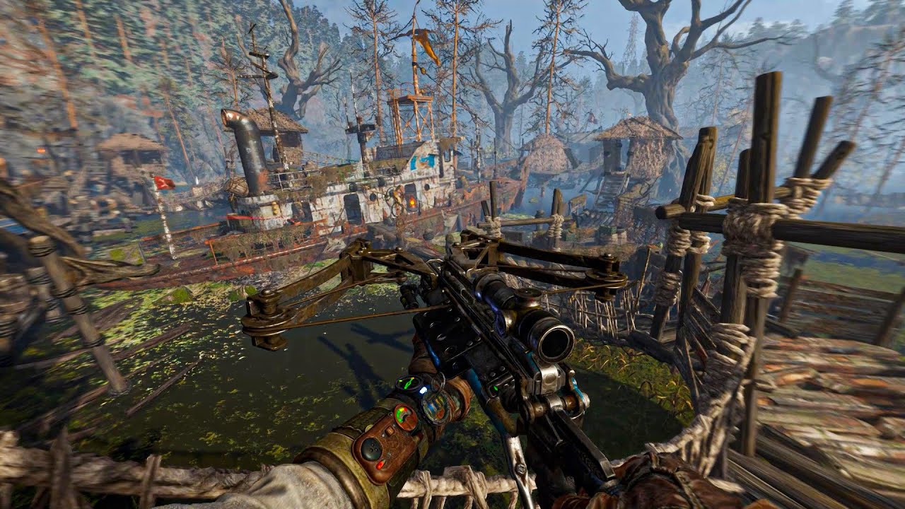 Metro Exodus Hardcore Crossbow Combat Gameplay