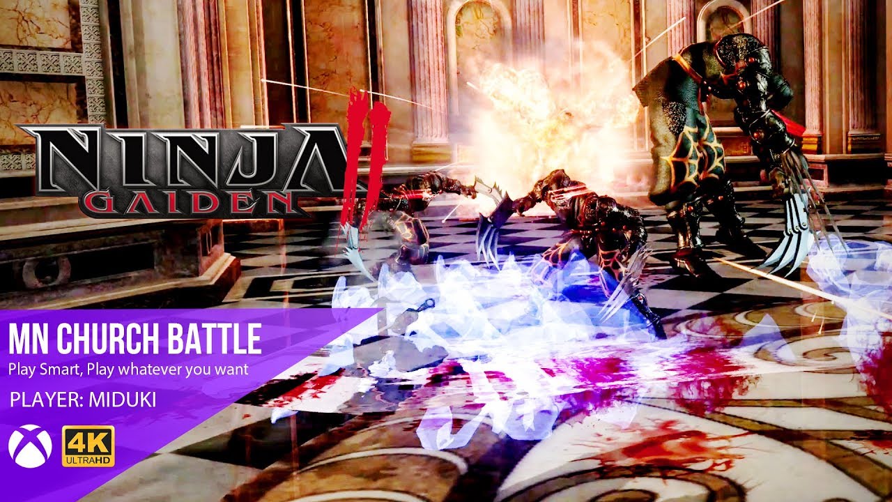 NINJA GAIDEN 2 - MN CH8 Church Battle | XBOX ONE X 4K