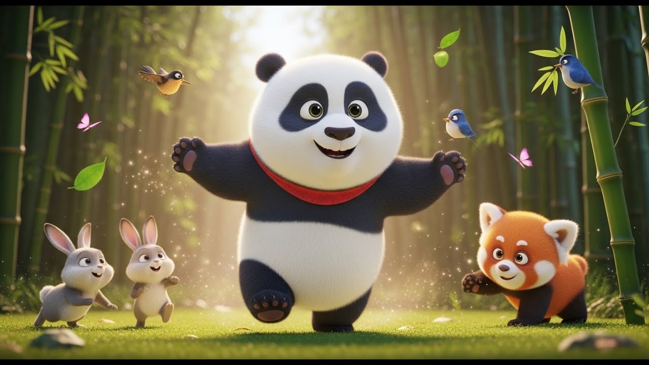 Panda Bear, Panda Bear, Spin Around 🐼 | Fun Animal Nursery Rhyme for Kids | Toddler & Baby Songs