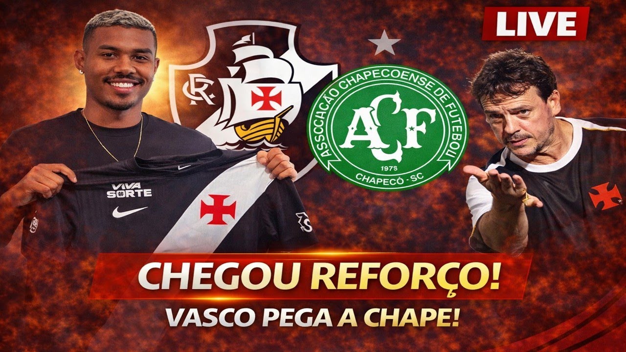 DIA DE VASCO! TIME TEM JOGO TENSO CONTRA A CHAPE. REFORÇO CHEGA E QUER JOGAR. VAMOS E LIVE RESENHA!