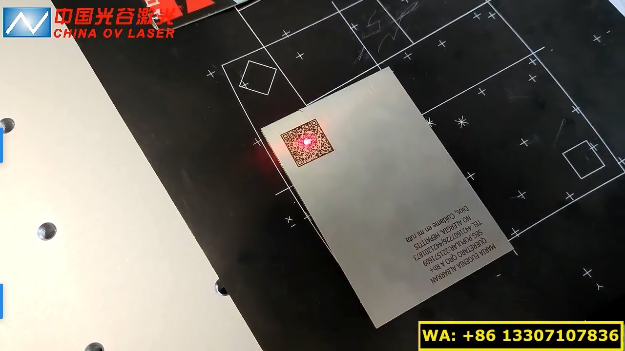 QR code marking on stainless steel by fiber laser engraving marking machine-OV LASER