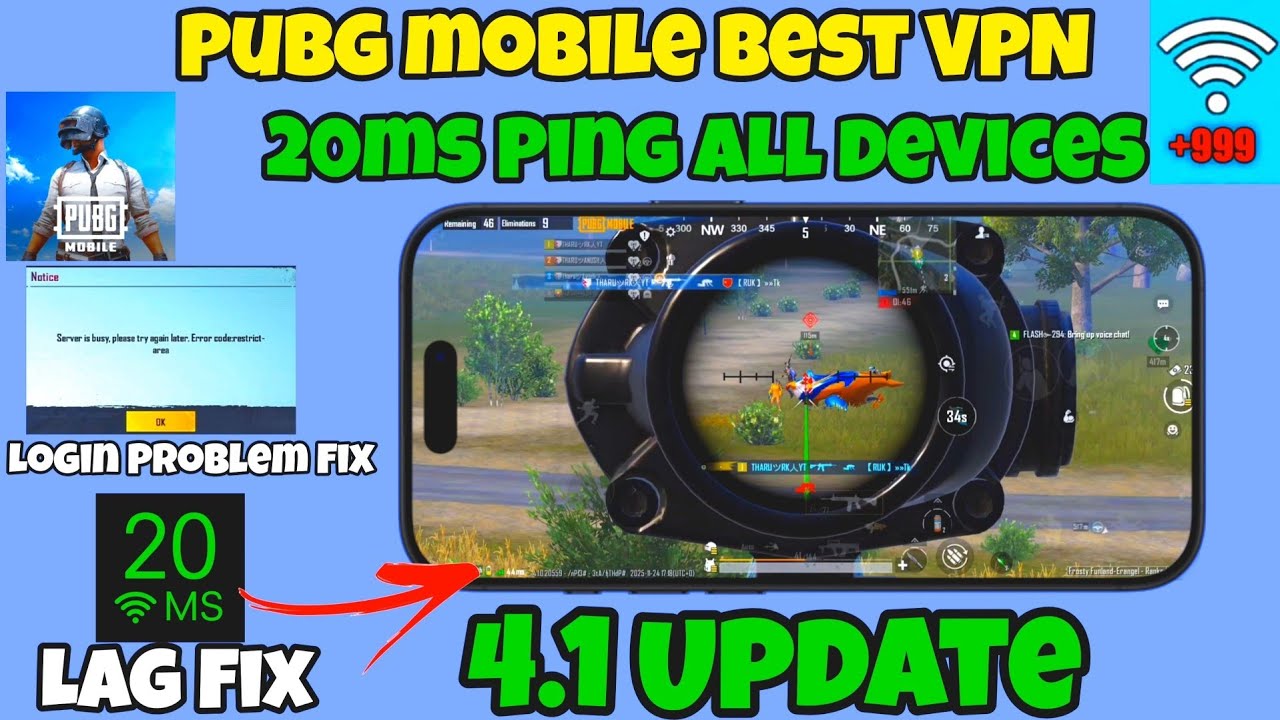Best VPN for PUBG Mobile India 🇮🇳 | 20ms Low Ping Trick | BGMI/KR/Global Smooth Gameplay 2025🔥