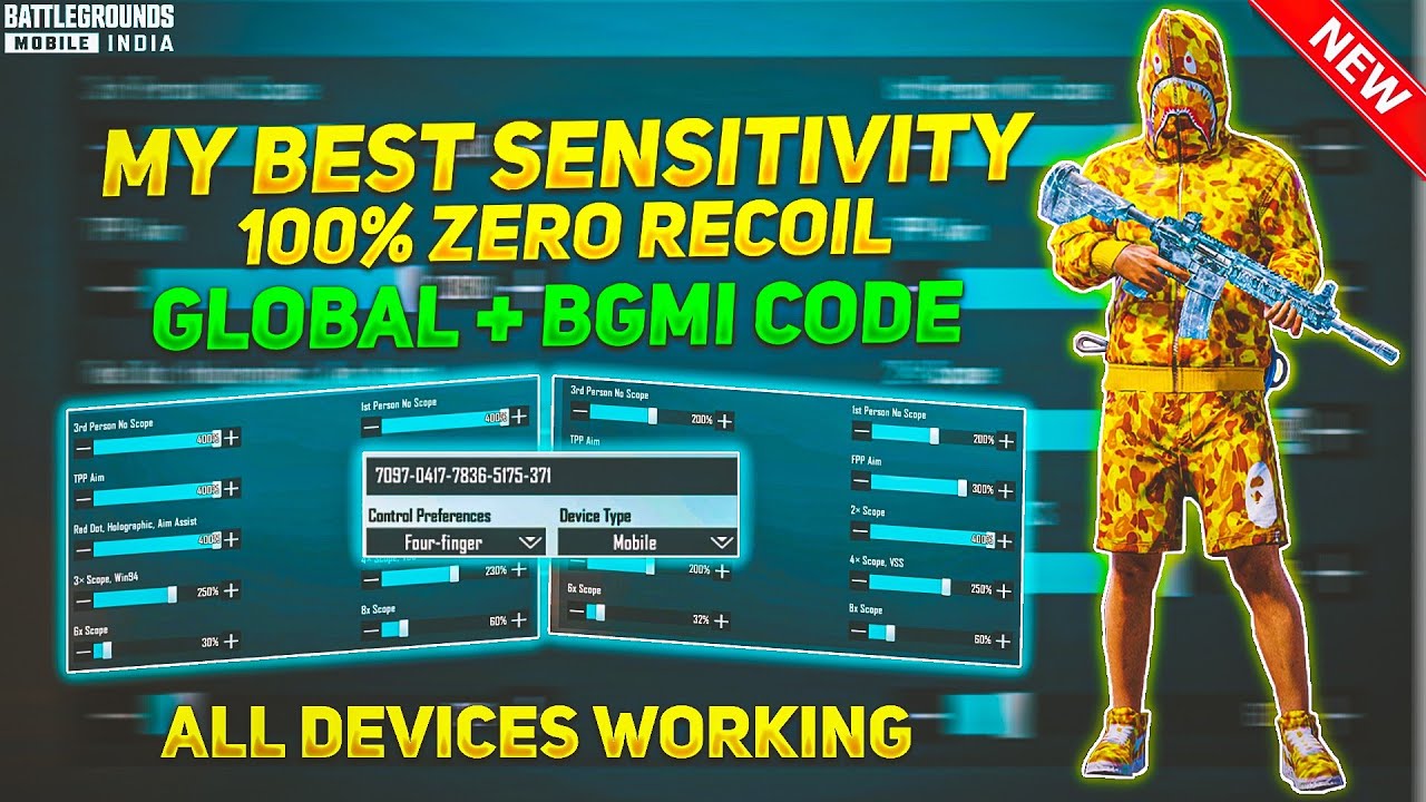New Update 2.1/2.2 !! Best Sensitivity CODE+Control Setting PUBG Mobile | BGMI After Update 2.1/2.2