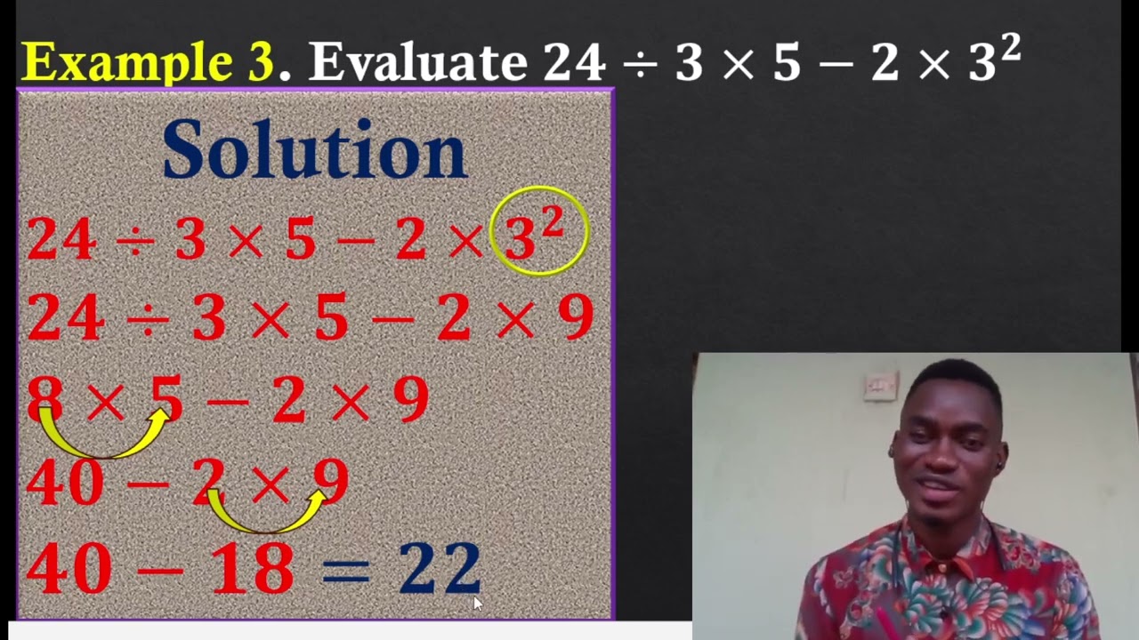 Order of arithmetic operations BODMAS Lesson2