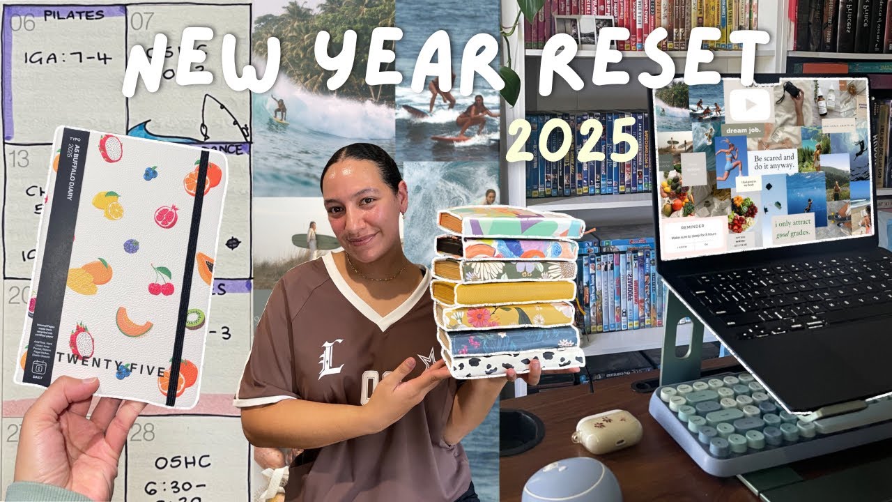 2025 NEW YEAR RESET: planner setup, vision board making & more